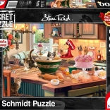 schmidt secret puzzle sur la table de cuisine 1000 pièces