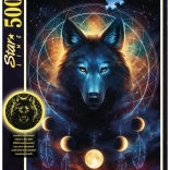 Puzzle Ravensburger phosphorescent – loup et lunes, 500 pièces