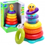 Pyramide interactive à empiler avec petit canard, musicale et lumineuse