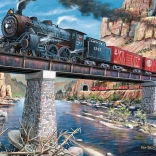 Puzzle Locomotive sur le pont 1000 pièces