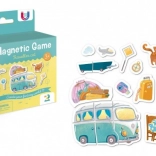 jeu magnétique chat en voyage – magnets créatifs pour enfants