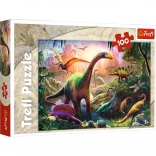 Puzzle dinosaures 100 pièces – monde des dinosaures Trefl