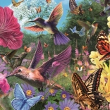 Puzzle Le monde des colibris et des papillons 200 pièces