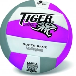 Ballon de volley en cuir Fluo Tiger violet, taille 5