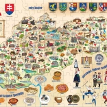 Puzzle carte de Slovaquie populaire 160 pièces
