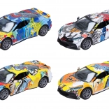 Voiture en métal 12 cm avec portes ouvrantes et retour à friction