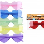 Lunettes de carnaval en plastique en forme de cœur