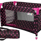 Lit de poupée Alice noir‑rose