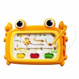 Tableau magnétique Montessori labyrinthe crabe orange WOOPIE