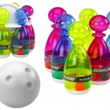 Jeu de quilles – 6 quilles transparentes et colorées