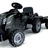 Tracteur à pédales avec remorque - noir