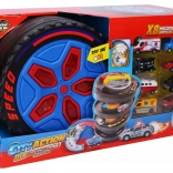 Station de course portable avec effets et 8 voitures