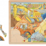 Goki puzzle en bois Sur le chantier 56 pièces