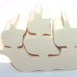 Fauna petit bateau en bois naturel