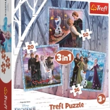 Puzzle 3v1 Royaume de Glace Histoire Magique Trefl