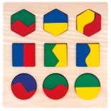 Bino puzzle en bois – formes géométriques