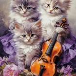 Puzzle 260 pièces – chatons musiciens