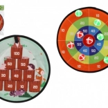 Cible double face à scratch avec balles 34 cm