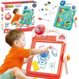 Woopie tableau double face pour dessiner et jeu Tetris 2‑en‑1, orange