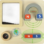 Tableau éducatif magnétique Masterkidz avec boussole Montessori