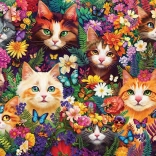 Puzzle Cobble Hill Moustaches fleuris 1000 pièces