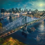 Puzzle Schmidt Lune au-dessus de Manhattan 2000 pièces