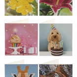 Peinture diamant – cartes de vœux 13 × 13 cm (lot de 2)