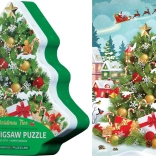 EUROGRAPHICS Puzzle Arbre de Noël en Boîte Métallique 550 Pièces