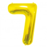 Ballon en aluminium chiffre 7 doré GO DAN Beauty & Charm 85 cm