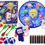 Jeu de tir spatial Space Adventure avec cible, pistolets et fléchettes