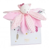 Coffret cadeau - peluche chat rose 26 cm