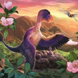 Puzzle Dinosaures incroyables : Microraptor au nid 54 pièces