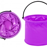 Seau pliant violet en plastique