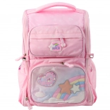 Sac à dos scolaire licorne avec sangle de poitrine rose 20 L