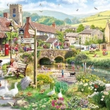 Puzzle GIBSONS Des gens près du ruisseau 500 pièces