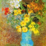 Profitez du puzzle Vincent van Gogh : Vase avec des marguerites et des anémones 1000 pièces