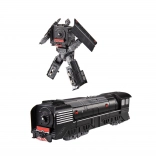 Robot métallique transformable locomotive noir