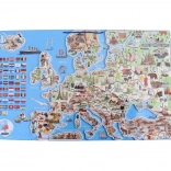 Woody Carte magnétique de l’Europe avec images et jeu de société, 3 en 1