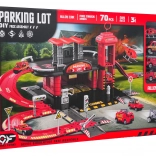 Station de stationnement des pompiers avec accessoires