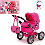 Poussette pour poupées Adélka rose