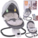 Transat-balancelle et chaise haute 3-en-1 avec moustiquaire et télécommande