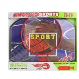 Grand panier de basket avec ballon et pompe