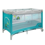 Lit parapluie pour enfants avec couchette suspendue Baby Mix éléphants bleu