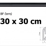 Cadre en plastique 30x30 cm noir