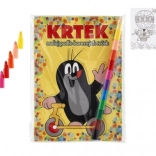 Livres à colorier Krtek A5 - Peignez selon les points de couleur avec crayons de cire