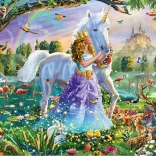Puzzle Princesse avec Licorne 150 Pièces