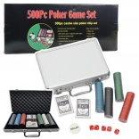 Set de poker professionnel 500 pièces dans une mallette en aluminium