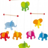 Goki mobile suspendu en bois avec éléphants pour au-dessus du lit bébé