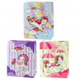 Sac cadeau licorne multicolore 23 × 16 × 10 cm
