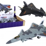 Modèle d'avion à propulsion par friction en noir et gris